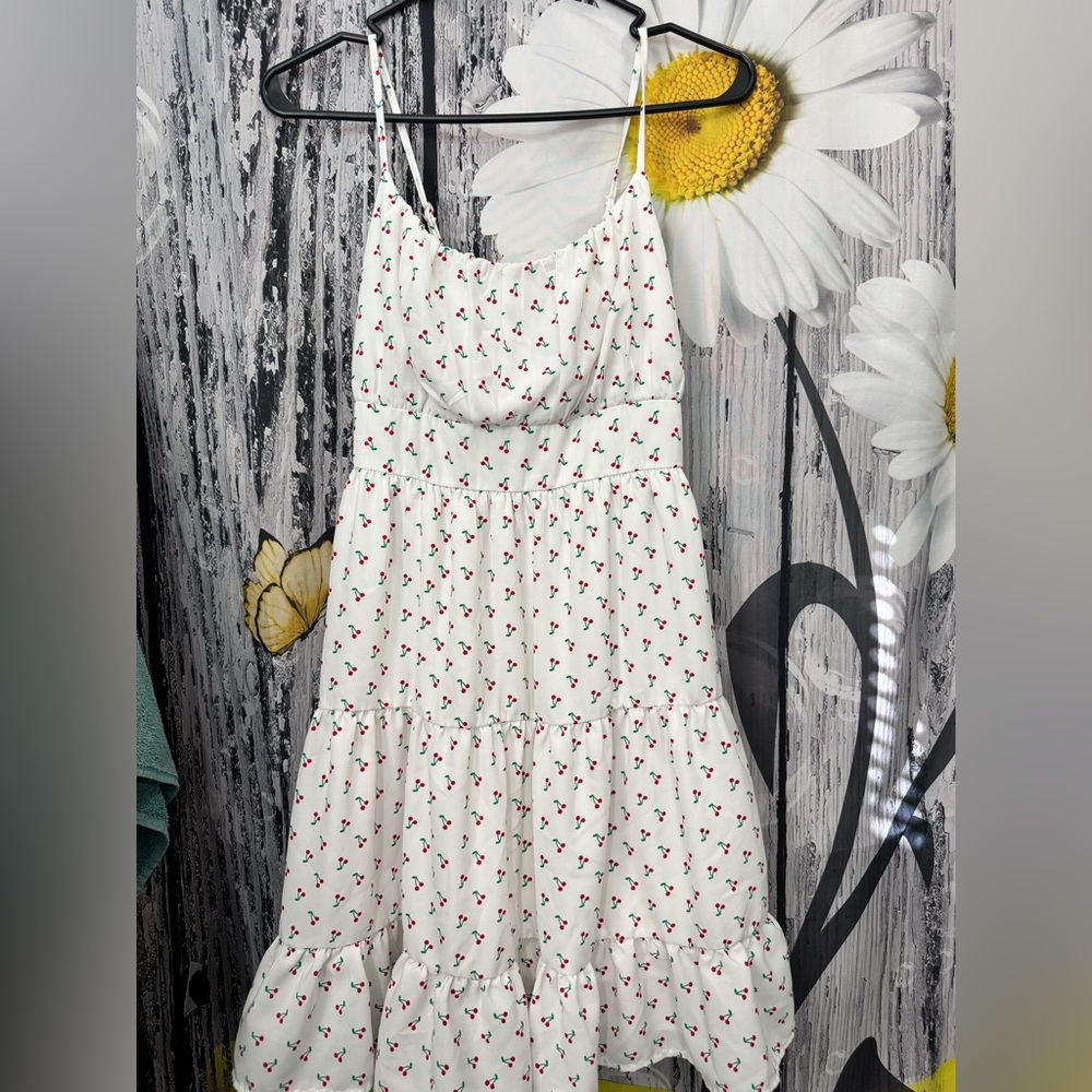 Floral White Sundress size medium.